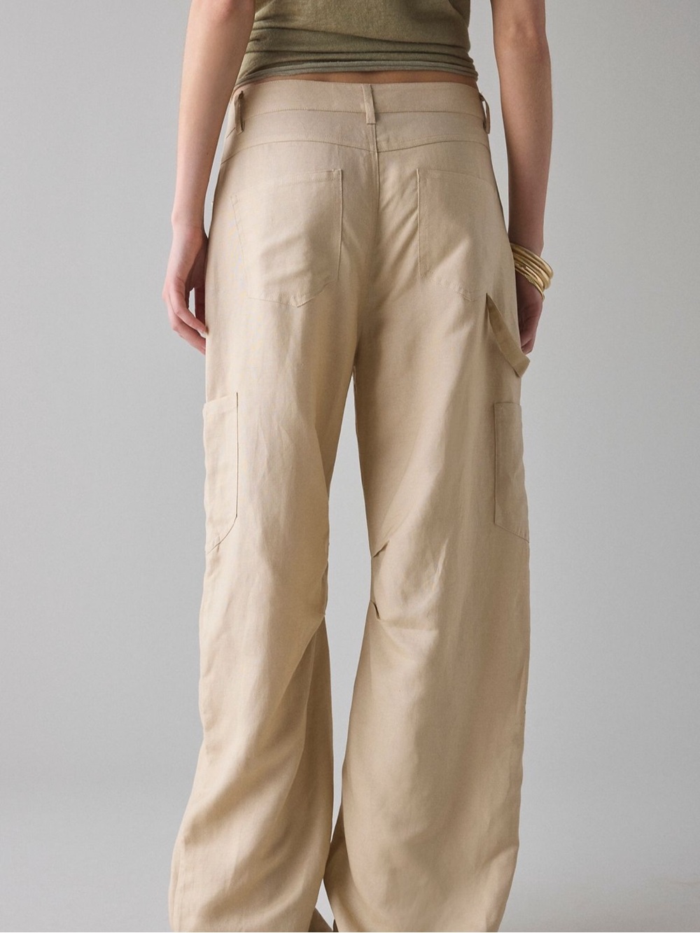 Lioness Miami Vice Linen-Cotton Blend Oversized Cargo Pant - Women’s Large - Picture 2 of 2